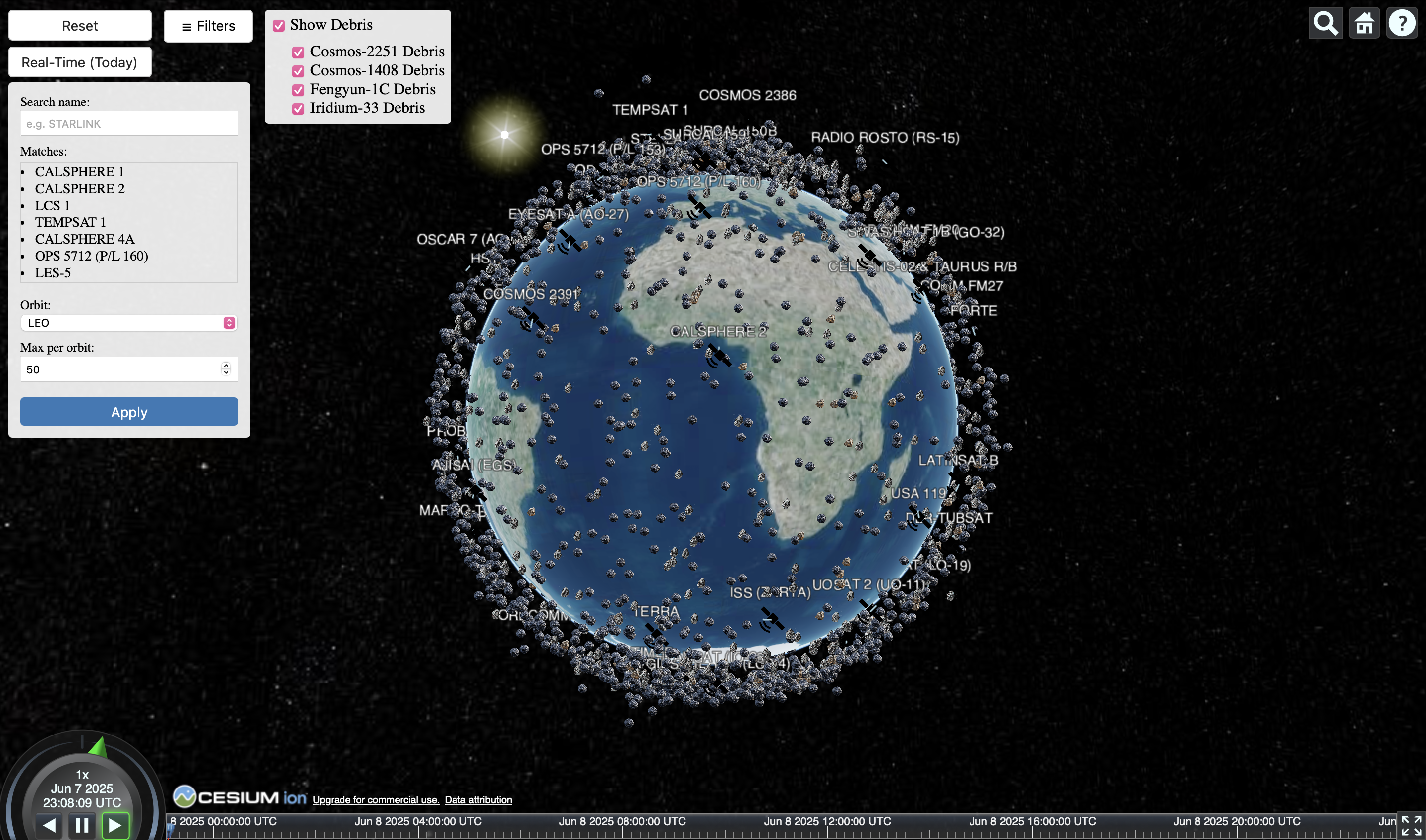 Satellite and Debris